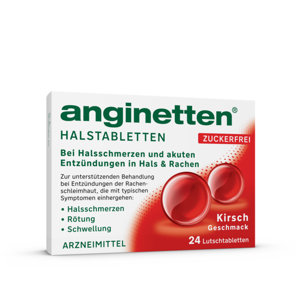 anginetten® Halstabletten zuckerfrei mit Kirschgeschmack anginetten® Halstabletten zuckerfrei mit Kirschgeschmack